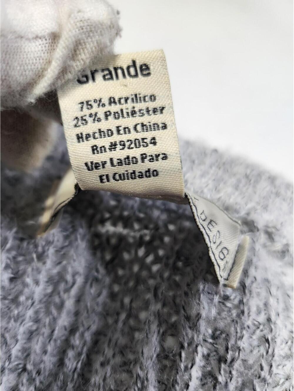 By Design Women's Gray Knit Embroidered Open Front Cardigan Sweater Floral L - Picture 9 of 12